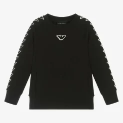Emporio Armani Tops*Boys Black Cotton Sweatshirt