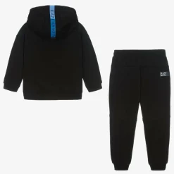 EA7 Emporio Armani Tracksuits*Boys Black Cotton Tracksuit