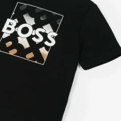 BOSS Tops*Boys Black Cotton T-Shirt