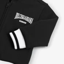 Dolce amp; Gabbana Tops*Boys Black Cotton Zip-Up Hoodie