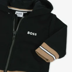 BOSS Tops*Boys Black Cotton Zip-Up Hoodie