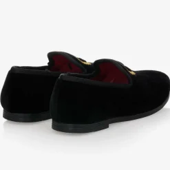 Romano Loafers & Moccasins|Loafers & Moccasins*Boys Black Crest Slip-On Shoes