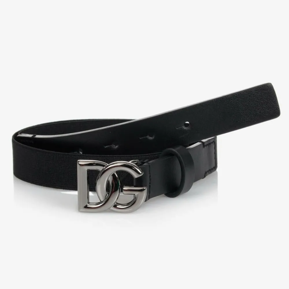 Dolce amp; Gabbana Clothing Accessories*Boys Black DG Belt
