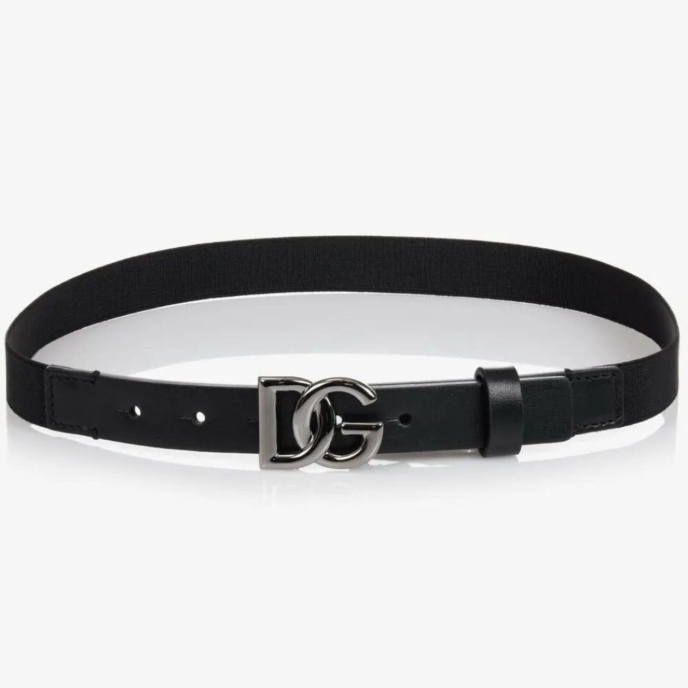 Dolce amp; Gabbana Clothing Accessories*Boys Black DG Belt