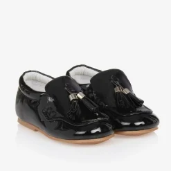 Sevva First Walkers|First Walkers*Boys Black Faux Patent Leather Loafers