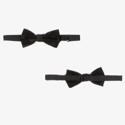 Romano Suits*Boys Black Floral Jacquard Suit