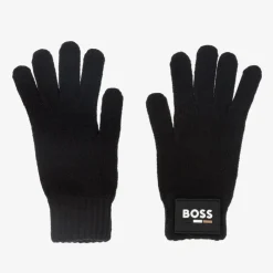 BOSS Gloves & Mittens*Boys Black Knitted Gloves