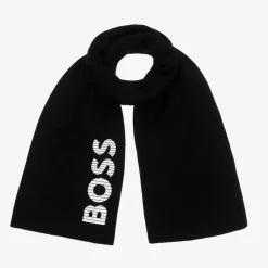 BOSS Scarves*Boys Black Knitted Scarf
