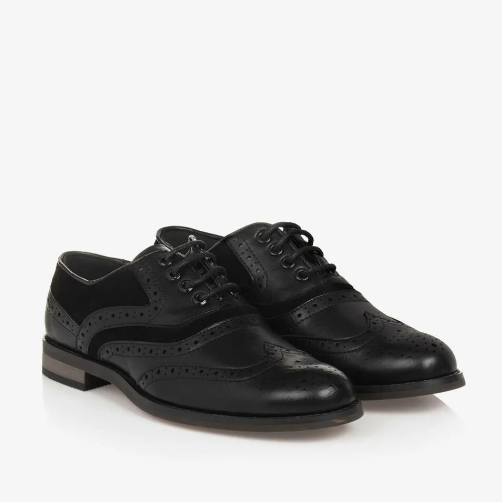 House of Cavani Brogues|Brogues*Boys Black Lace-Up Brogues