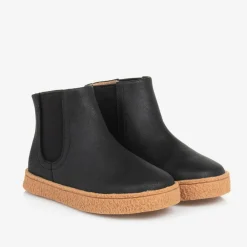 Age of Innocence Boots|Boots*Boys Black Leather Ankle Boots