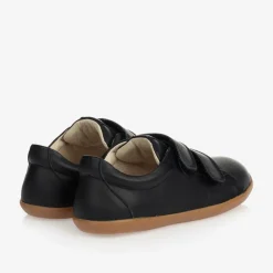 Tip Toey Joey Trainers|School Shoes*Boys Black Leather Velcro Trainers