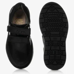 Geox Trainers|School Shoes*Boys Black Leather Velcro Shoes