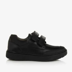 Geox Trainers|School Shoes*Boys Black Leather Velcro Shoes