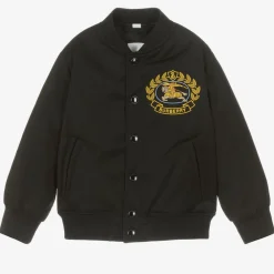 Burberry Coats & Jackets*Boys Black Logo Bomber Jacket