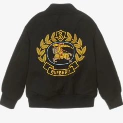 Burberry Coats & Jackets*Boys Black Logo Bomber Jacket