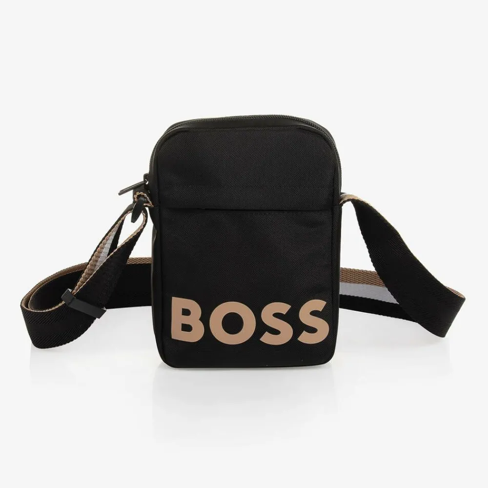 BOSS Bags*Boys Black Messenger Bag (19cm)