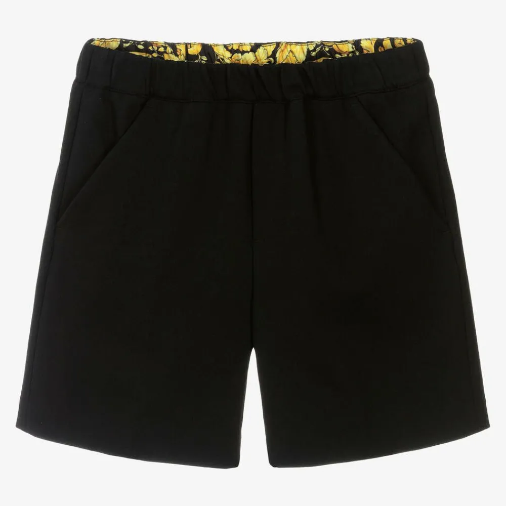 Versace Shorts*Boys Black Milano Jersey Shorts