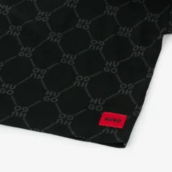 HUGO Tops*Boys Black Monogram Cotton T-Shirt