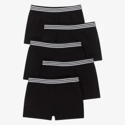 Childrensalon Essentials Underwear*Boys Black Organic Boxer Briefs (5 Pack)