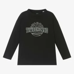 Timberland Tops*Boys Black Organic Cotton Top