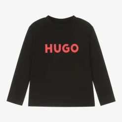 HUGO Tops*Boys Black Organic Cotton Top