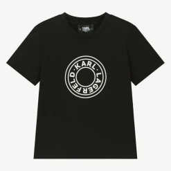 KARL LAGERFELD KIDS Tops*Boys Black Organic Cotton T-Shirt