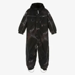 Molo Snowwear*Boys Black Outer Space Technical Snowsuit Infinity