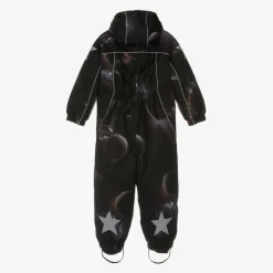 Molo Snowwear*Boys Black Outer Space Technical Snowsuit Infinity
