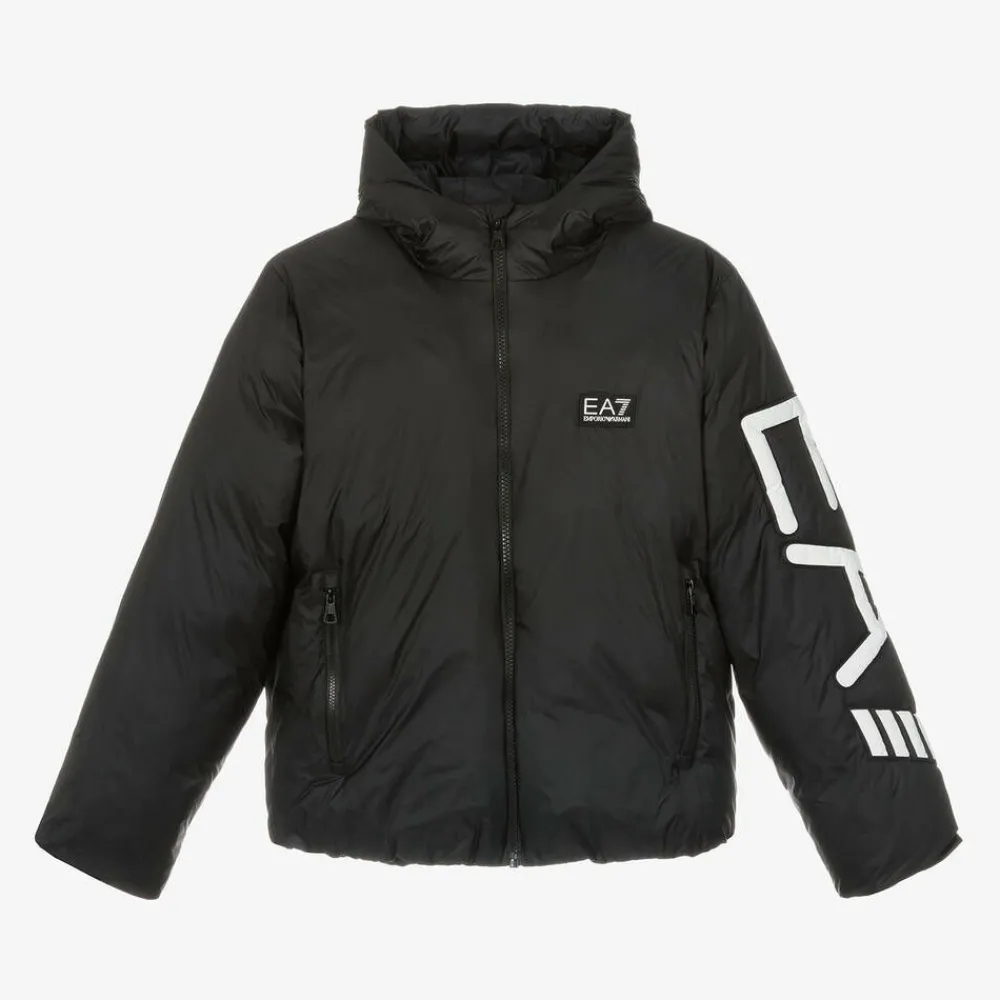 EA7 Emporio Armani Coats & Jackets*Boys Black Puffer Jacket