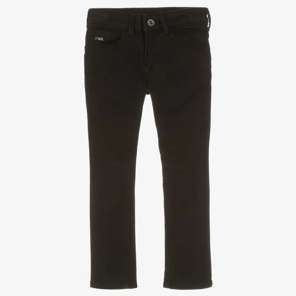 Emporio Armani Trousers*Boys Black Slim Cotton Jeans