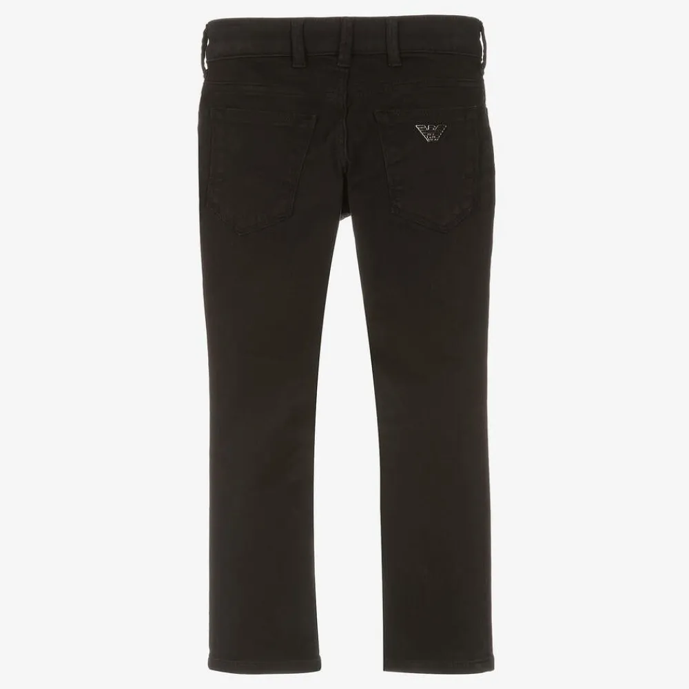 Emporio Armani Trousers*Boys Black Slim Cotton Jeans