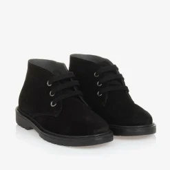 Naturino Boots*Boys Black Suede Leather Ankle Boot