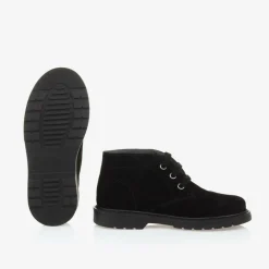 Naturino Boots*Boys Black Suede Leather Ankle Boot