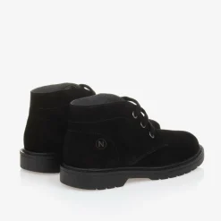 Naturino Boots*Boys Black Suede Leather Ankle Boot