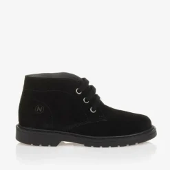 Naturino Boots*Boys Black Suede Leather Ankle Boot