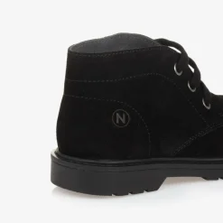Naturino Boots*Boys Black Suede Leather Ankle Boot