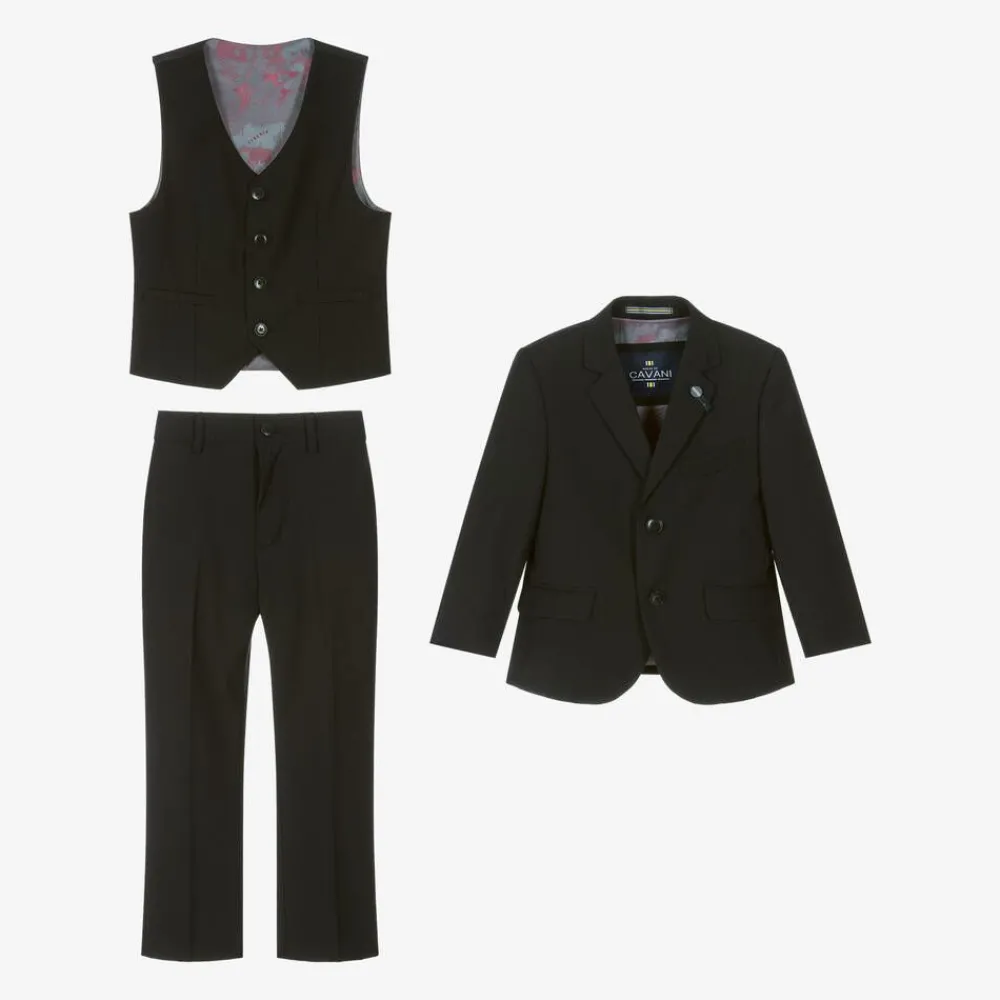House of Cavani Suits*Boys Black Suit