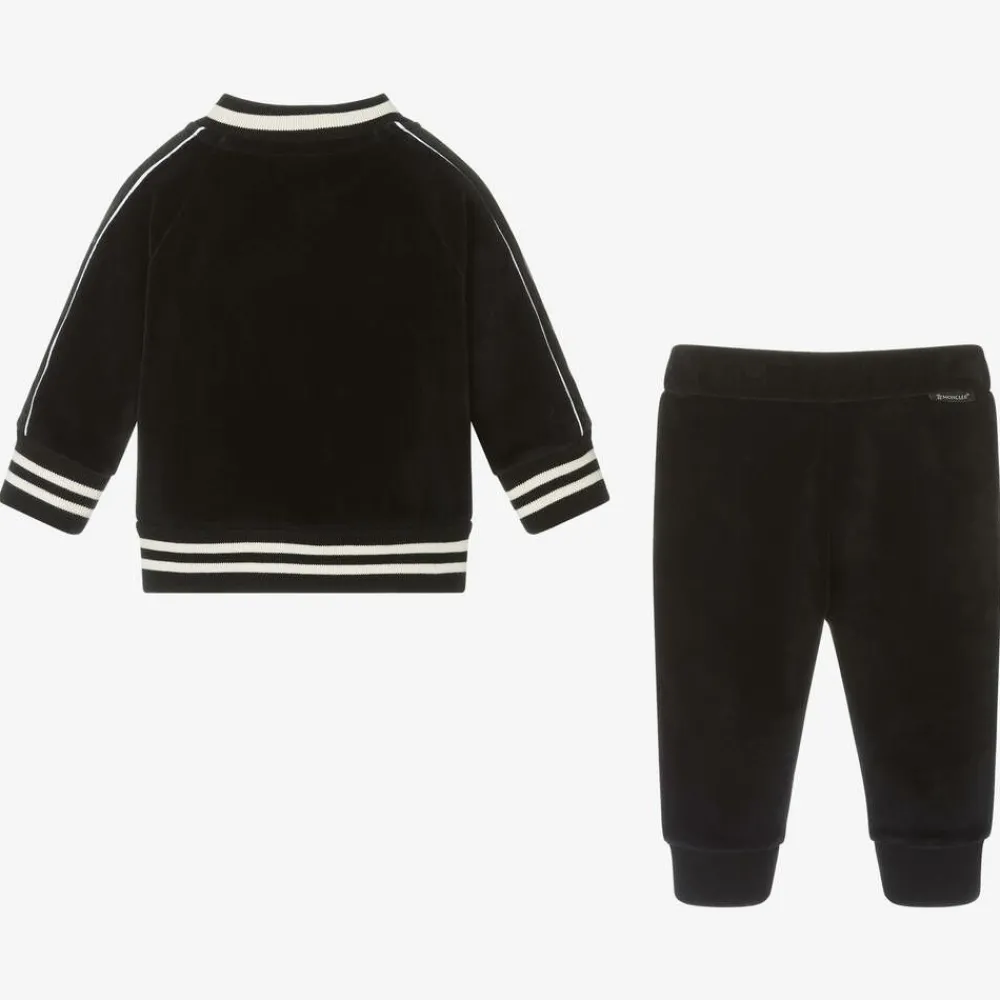 Moncler Enfant Tracksuits|Tracksuits*Boys Black Velour Tracksuit