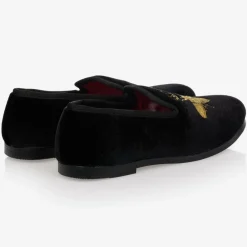 Romano Loafers & Moccasins|Loafers & Moccasins*Boys Black Velvet Bee Shoes