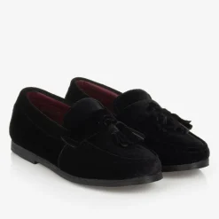 Romano Loafers & Moccasins|Loafers & Moccasins*Boys Black Velvet Loafers