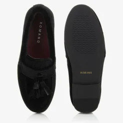 Romano Loafers & Moccasins|Loafers & Moccasins*Boys Black Velvet Loafers
