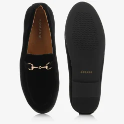 Romano Loafers & Moccasins|Loafers & Moccasins*Boys Black Velvet Loafers