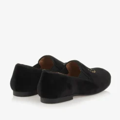 Beatrice amp; George Loafers & Moccasins|Loafers & Moccasins*Boys Black Velvet Monogram Loafers