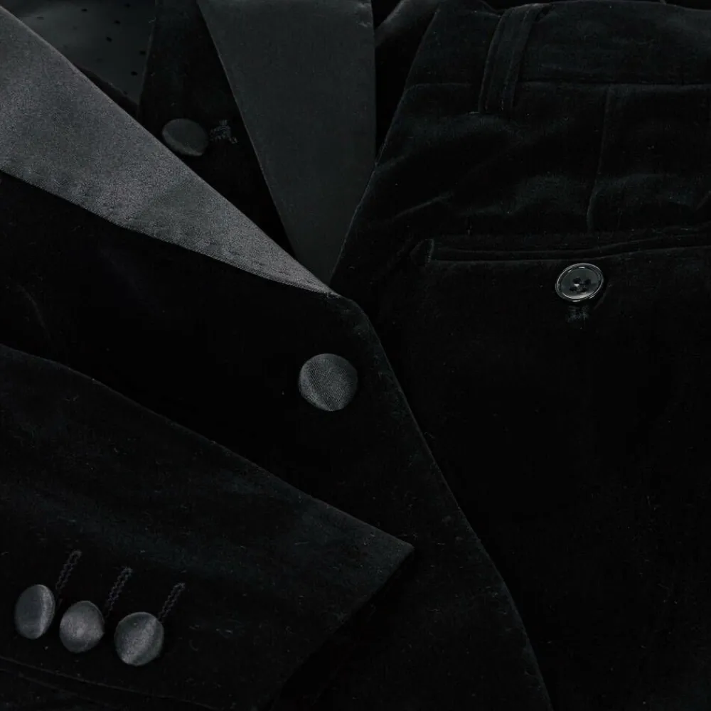 Romano Suits*Boys Black Velvet Suit