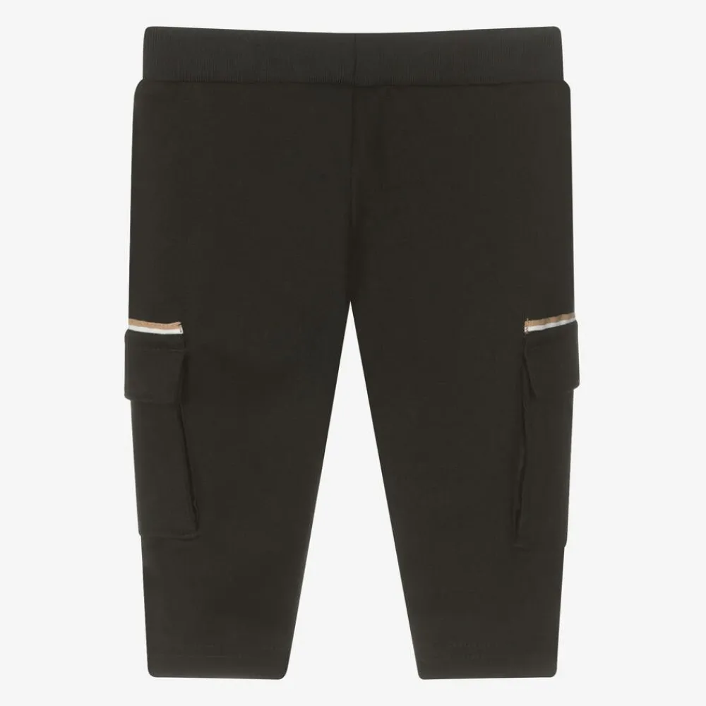 BOSS Trousers*Boys Black Viscose Cargo Trousers