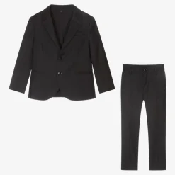 Emporio Armani Suits*Boys Black Wool Single-Breasted Suit