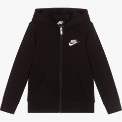 Nike Activewear*Boys Black Zip-Up Hooded Top