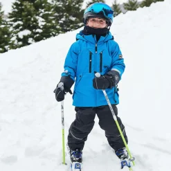 Deux par Deux Snowwear*Boys Blue & Black Snowsuit & Snood Set