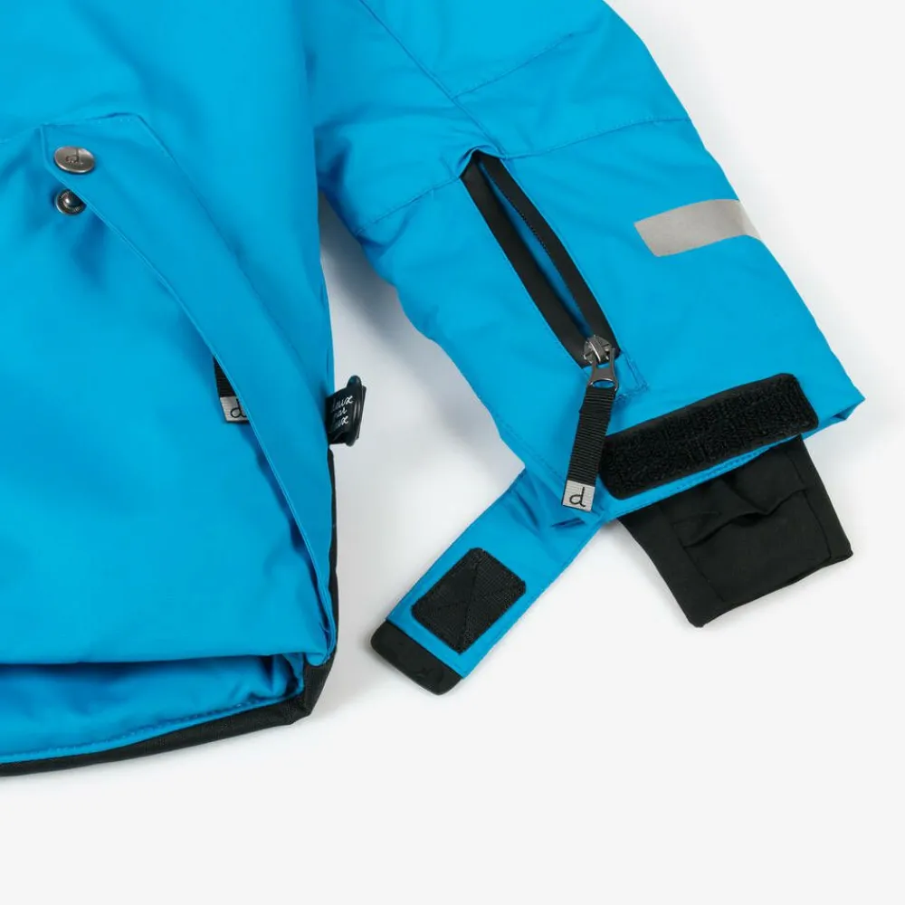 Deux par Deux Snowwear*Boys Blue & Black Snowsuit & Snood Set