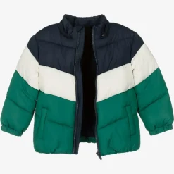 Mayoral Coats & Jackets*Boys Blue & Green Colourblock Puffer Coat